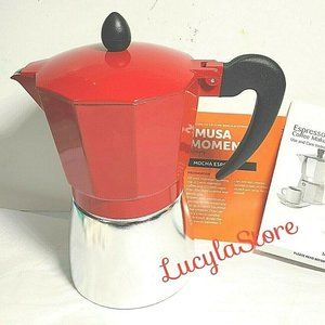 6-Cups Stovetop Aluminium Espresso Coffee Maker